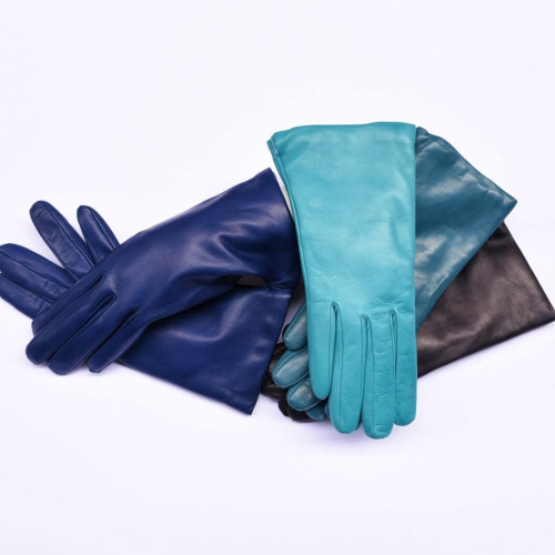 Lambskin leather gloves cashmere lined