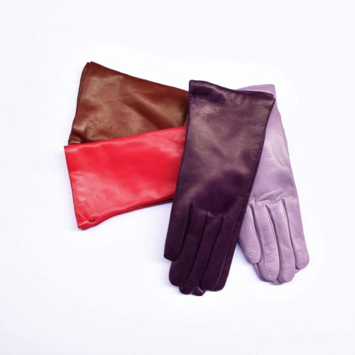Lambskin leather gloves cashmere lined