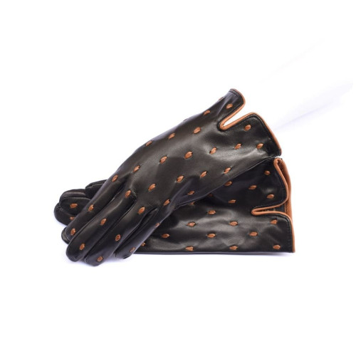 Lambskin leather gloves cashmere lined