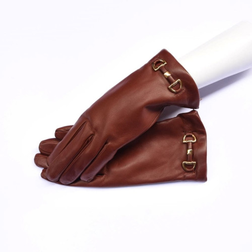 Lambskin leather gloves cashmere lined