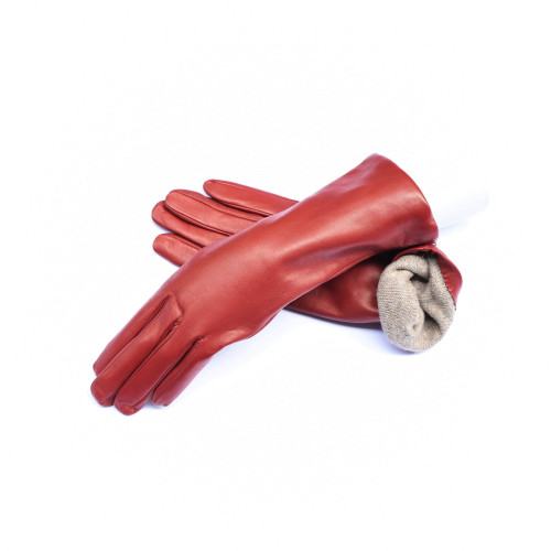 Kidskin leather gloves 4 inch cashmere lined