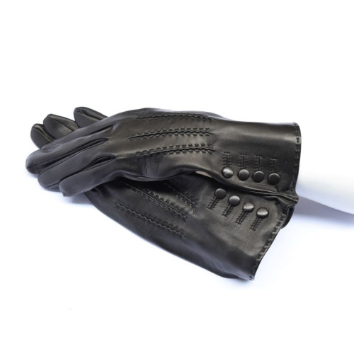 Lambskin leather gloves silk lined