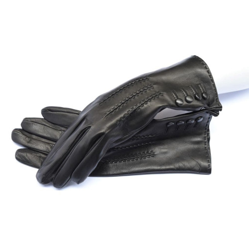 Lambskin leather gloves silk lined