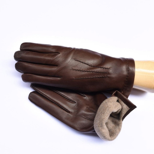 Lambskin leather gloves cashmere lined