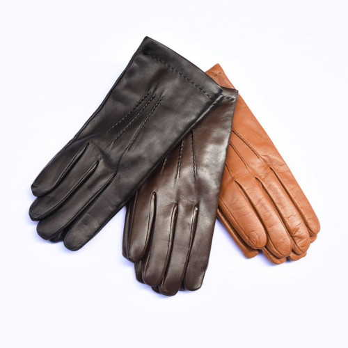 Lambskin leather gloves cashmere lined