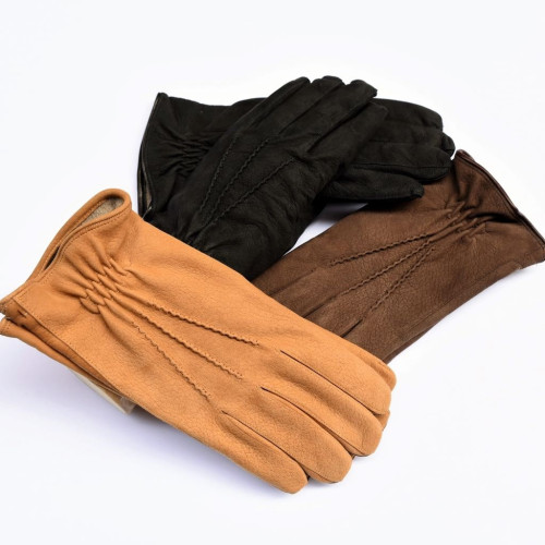 Men’s Nabuk gloves cashmere...