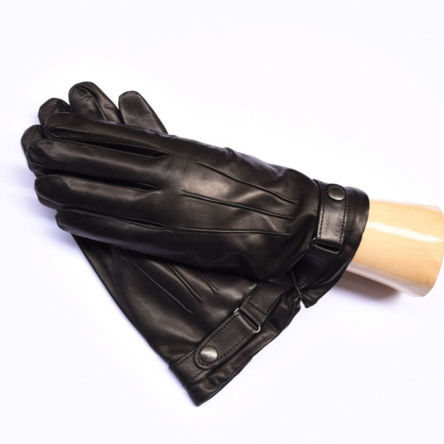 Lambskin leather gloves cashmere lined