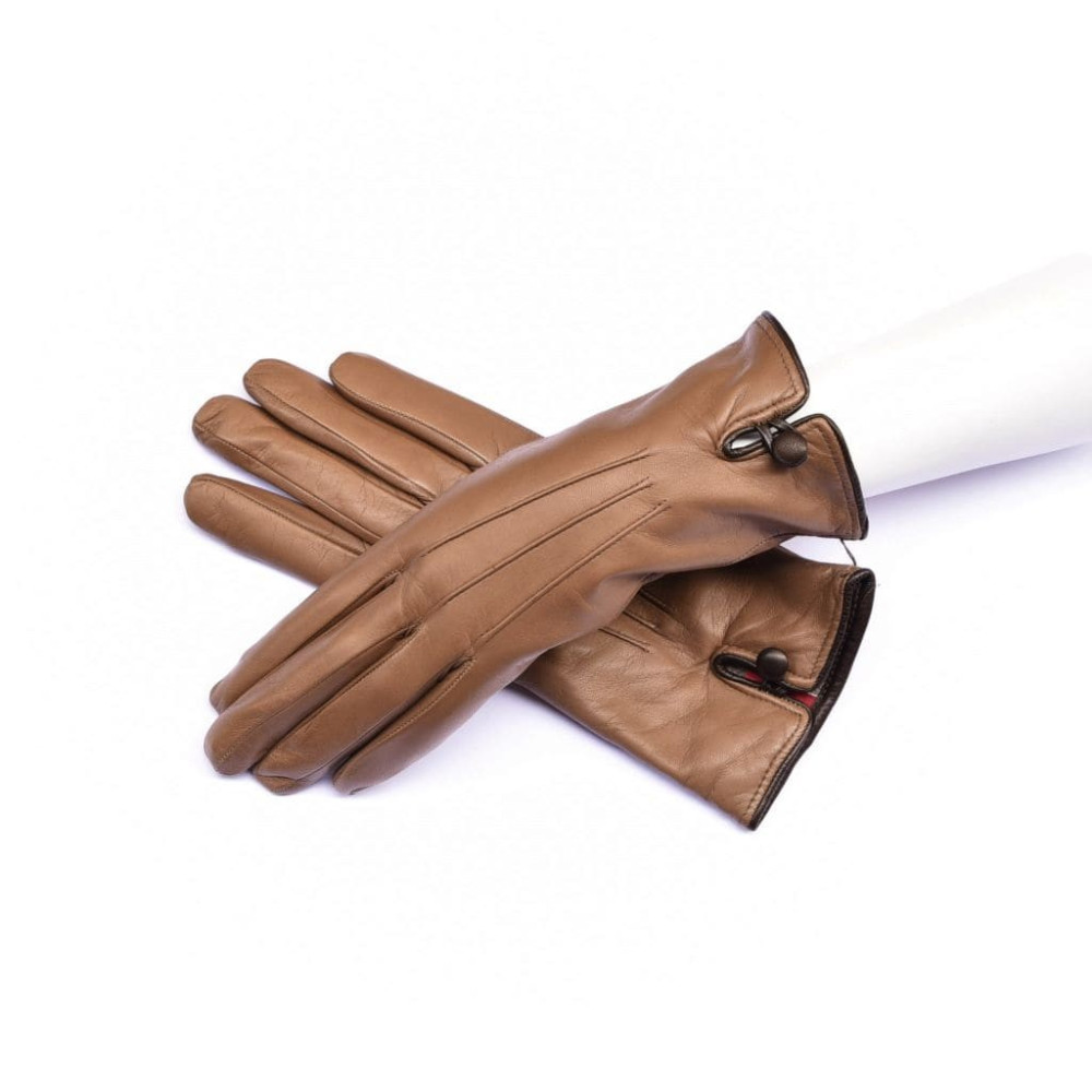 Lambskin leather gloves cashmere lined