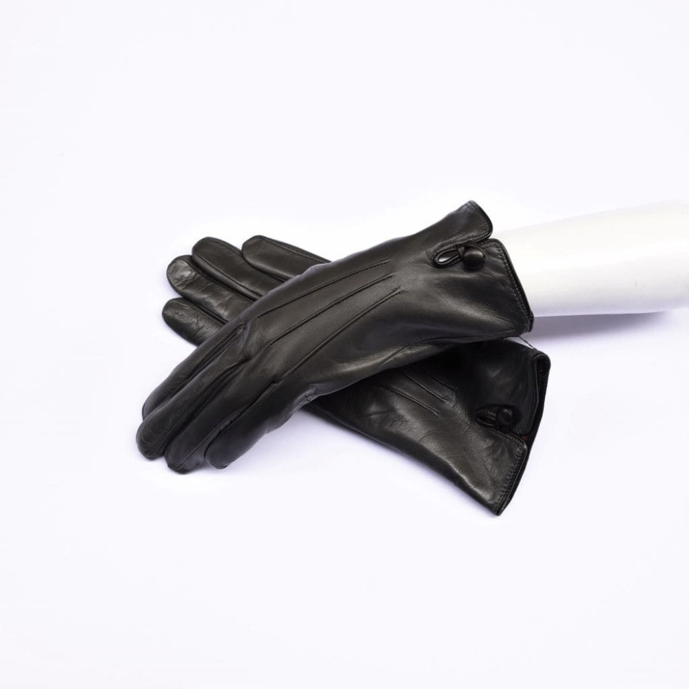 Lambskin leather gloves cashmere lined