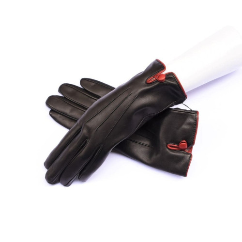 Lambskin leather gloves cashmere lined