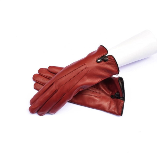 Lambskin leather gloves cashmere lined