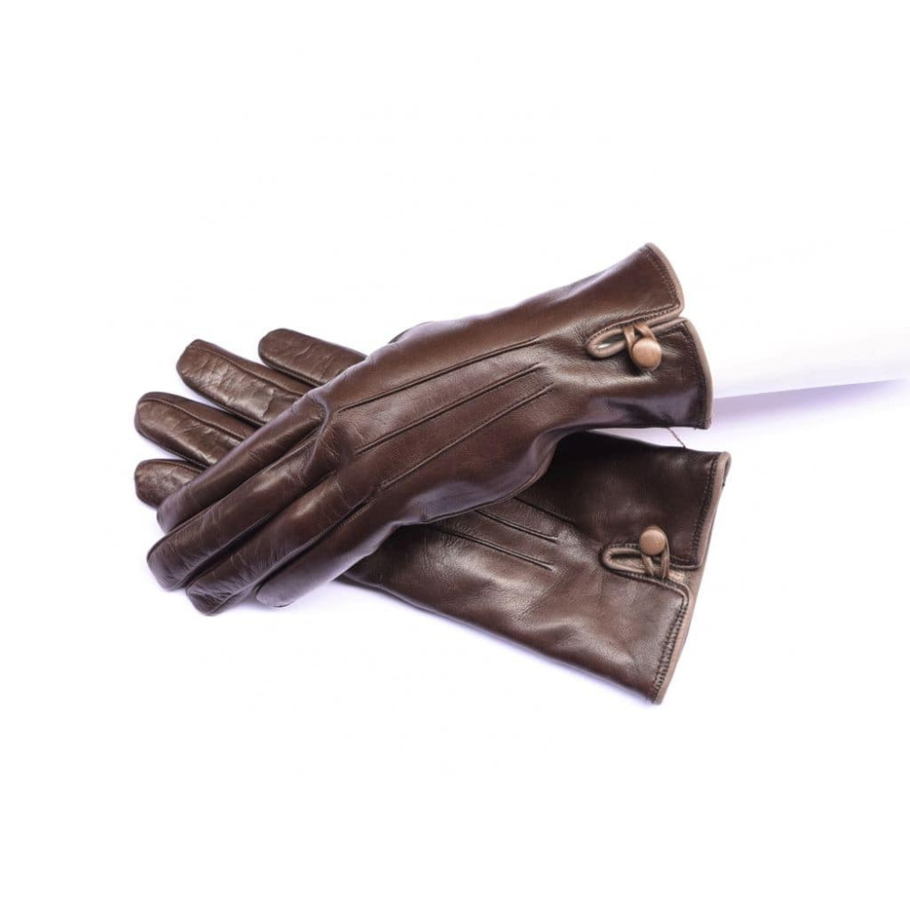 Lambskin leather gloves cashmere lined