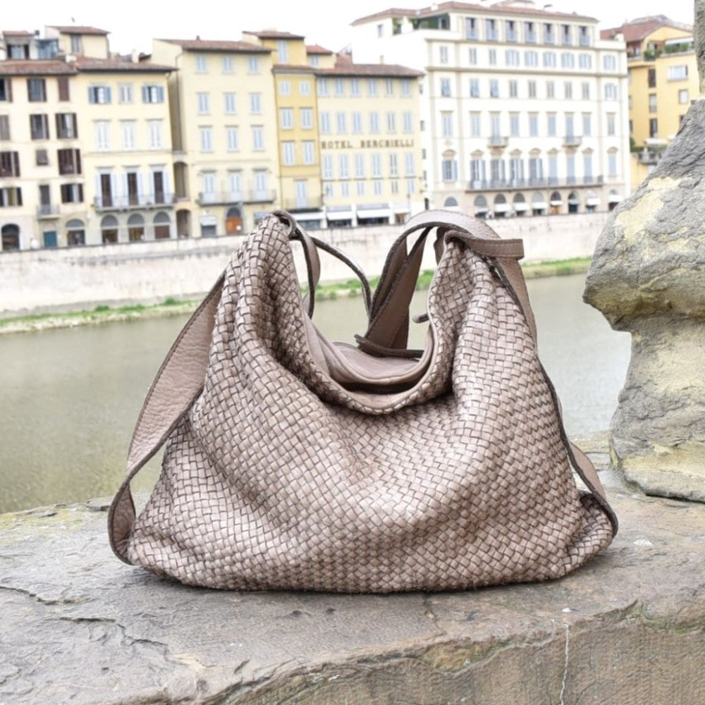 Washed Leather handbag