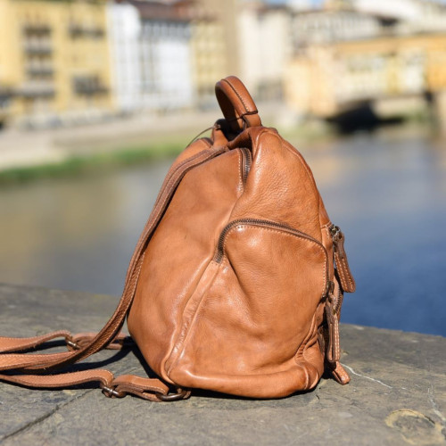 Distressed Leather Backpack