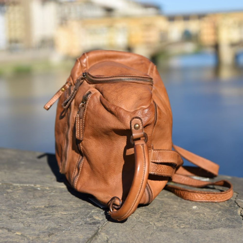 Distressed Leather Backpack