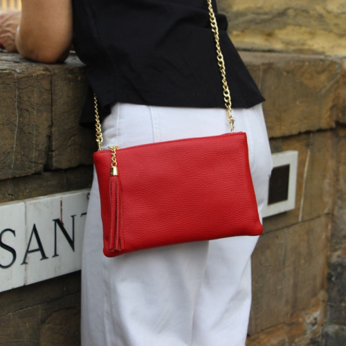 Handbag made of pebble grain calf leather