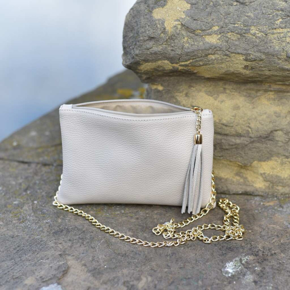 ?? Brave Leather Collection - Cream Pebble Leather w Gold hardw… Brave Leather | Accessories | Brave Leather Collection  main image 4
