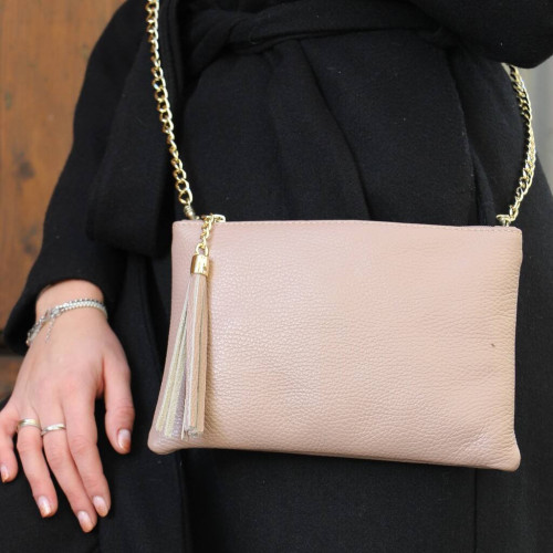 Handbag made of pebble grain calf leather
