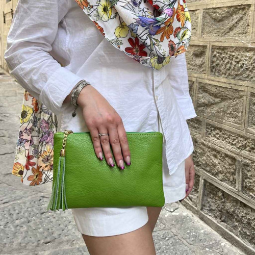 Handbag made of pebble grain calf leather