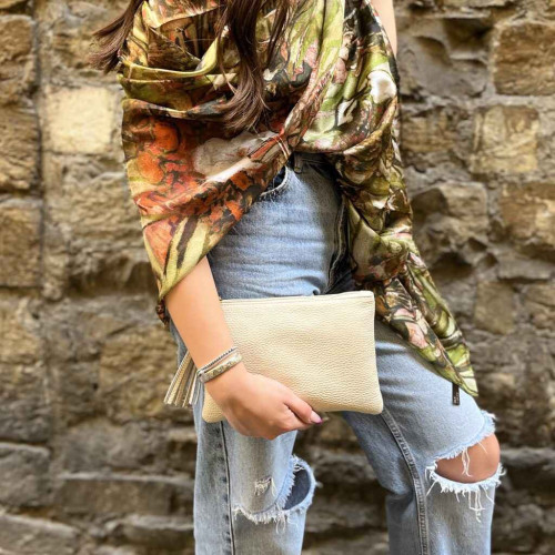 Handbag made of pebble grain calf leather