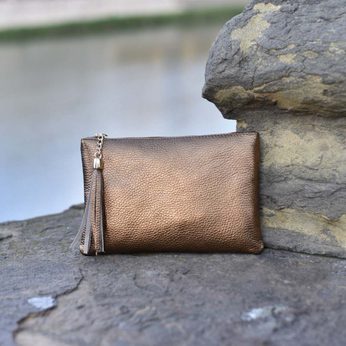 Handbag made of pebble grain calf leather
