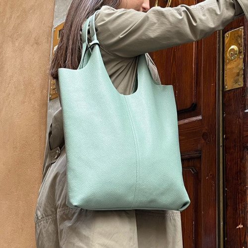 Shopping bag in pelle di vitello