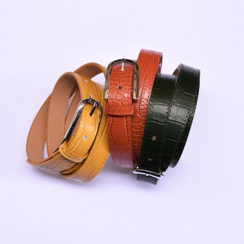 Ebe Croco Leather Belt