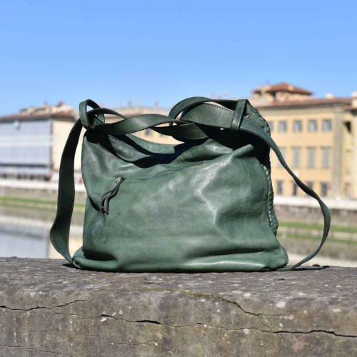 Washed Leather handbag