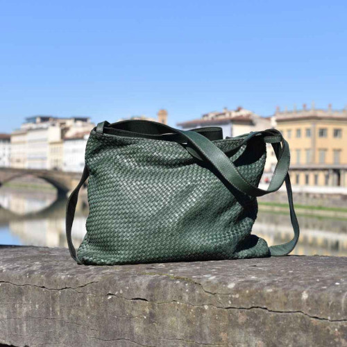 Washed Leather handbag