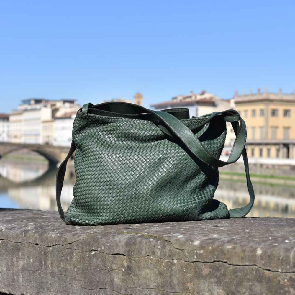 Washed Leather handbag