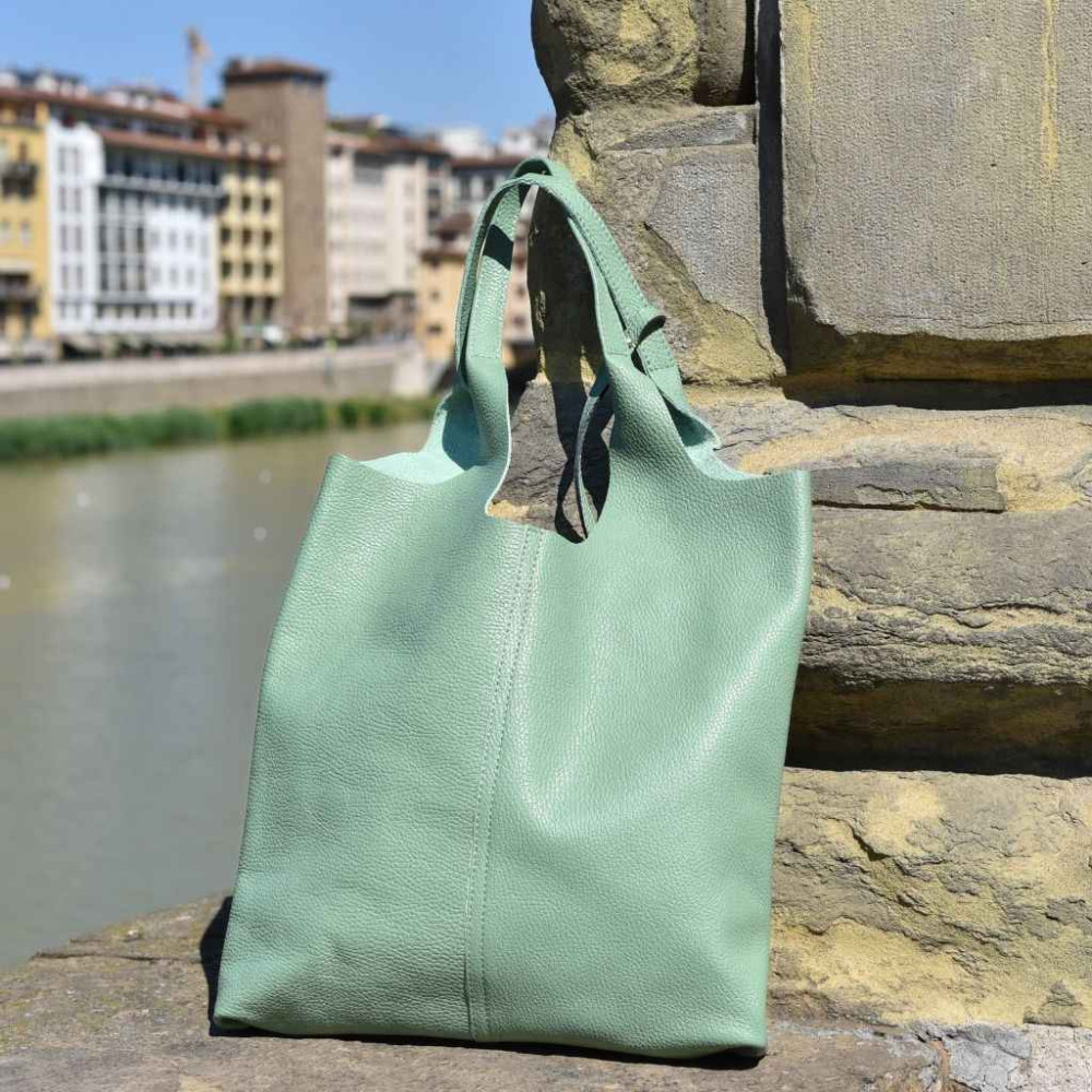 Shopping bag in pelle di vitello