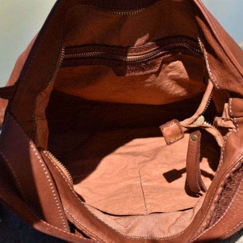 Washed Leather handbag