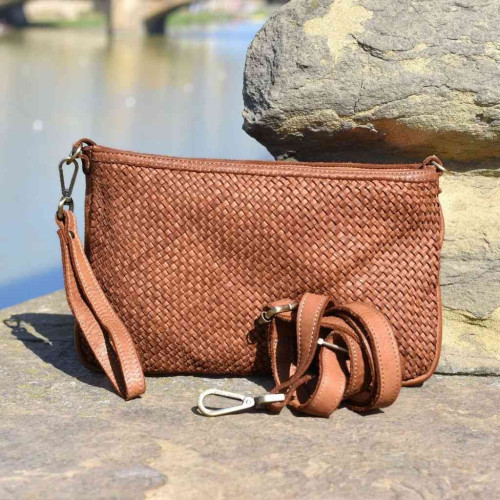 Braided Leather Handbag