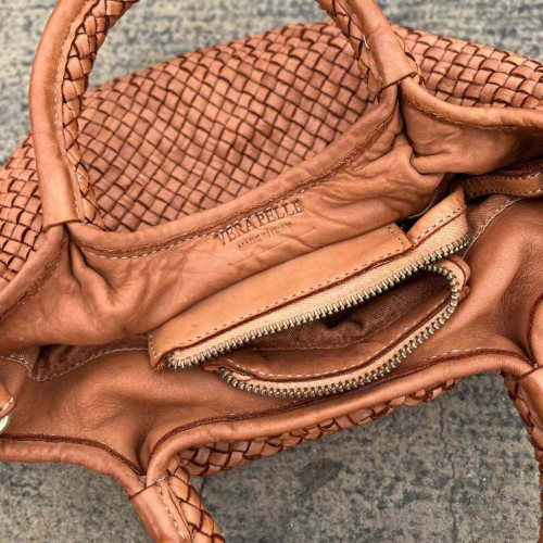 Washed Leather handbag