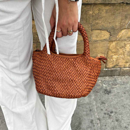 Washed Leather handbag