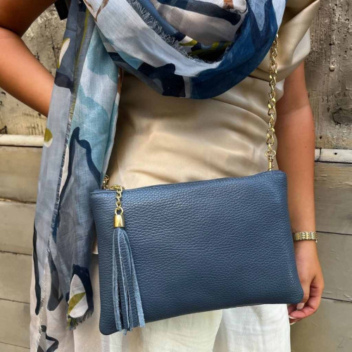 Handbag made of pebble grain calf leather