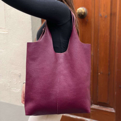 Shopping bag in pelle di vitello