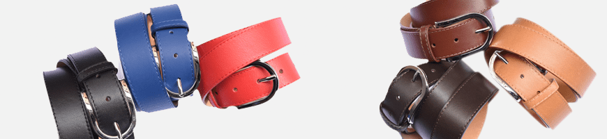 Leather belts Made in Italy.
